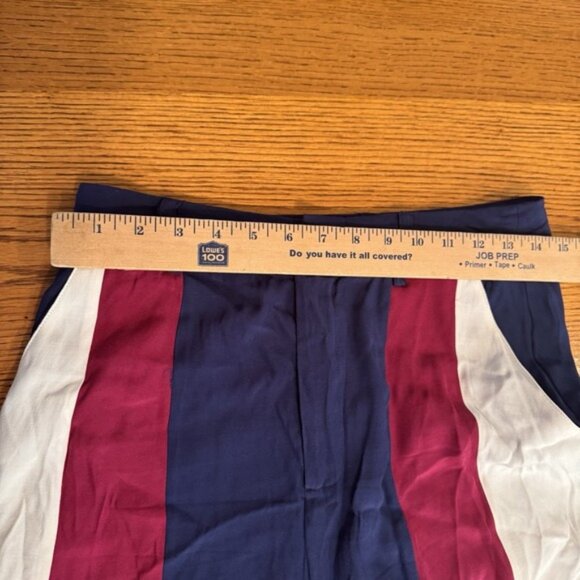 Rapsodia Womens High Wiasted Super Wide Leg Pants Trousers Red White Blue Size S - Picture 6 of 13